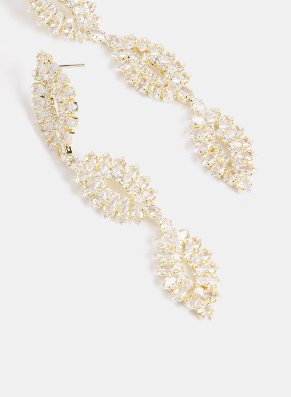 Laura Tiered Crystal Earrings