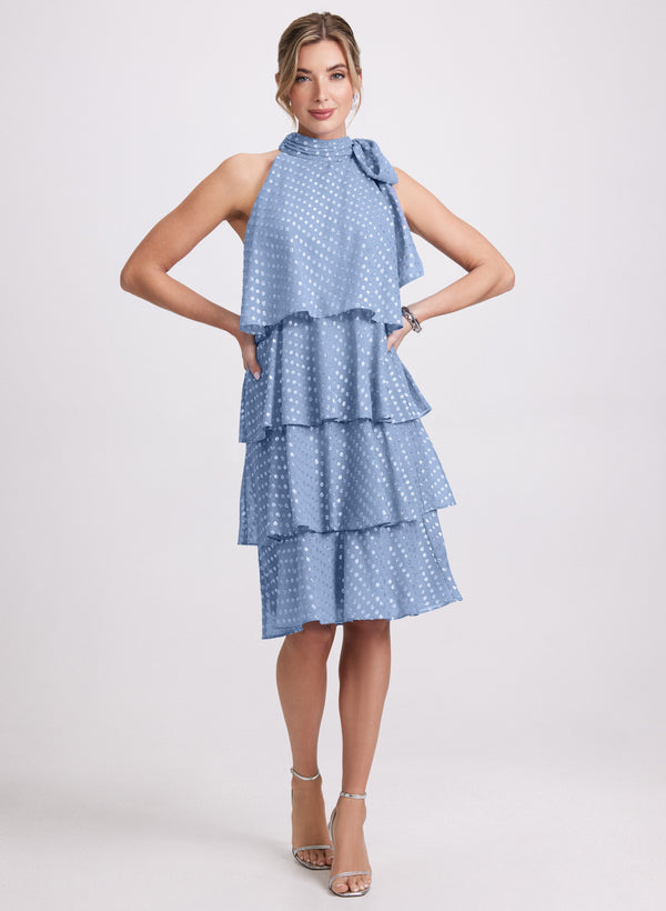 laura Tiered Dot Print Dress