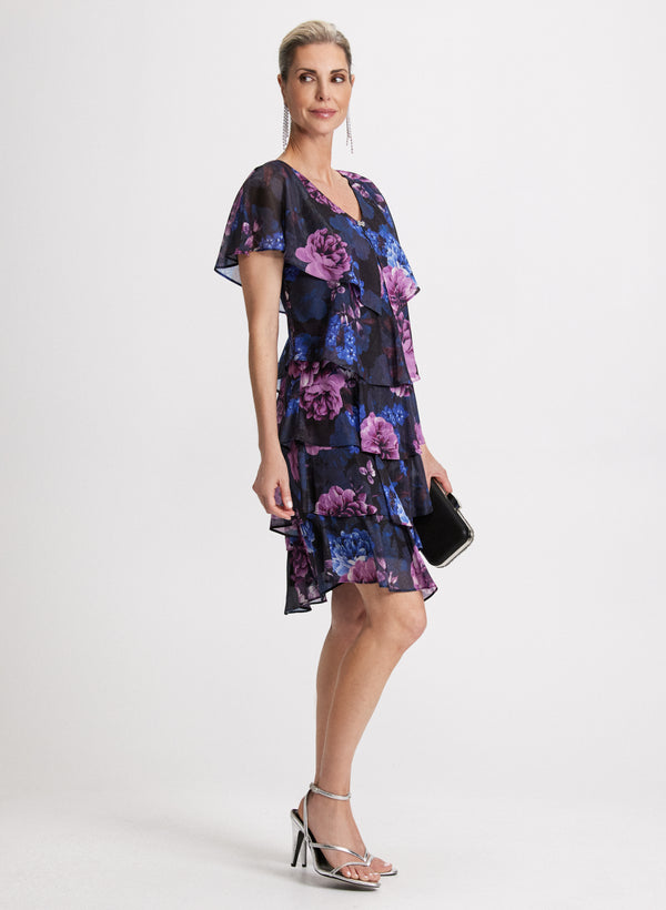 Laura Tiered Floral Print Dress