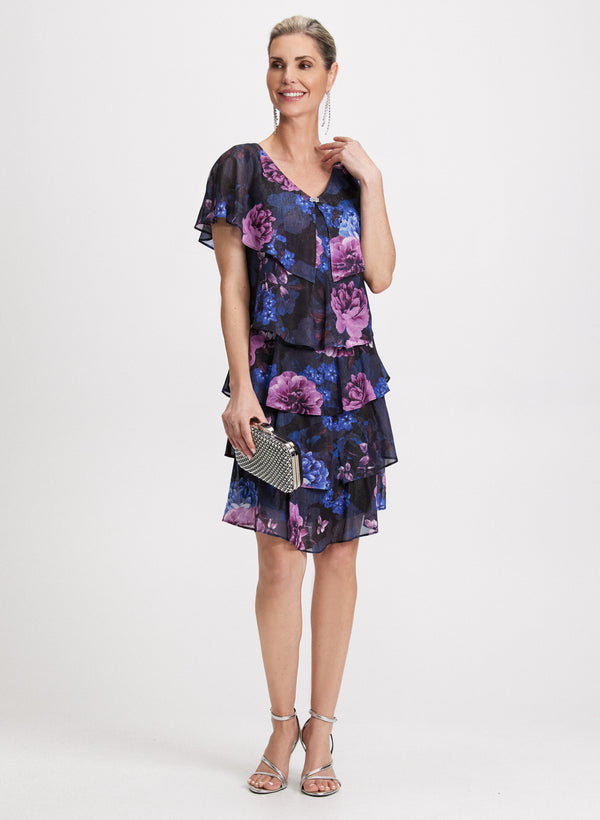 laura Tiered Floral Print Dress
