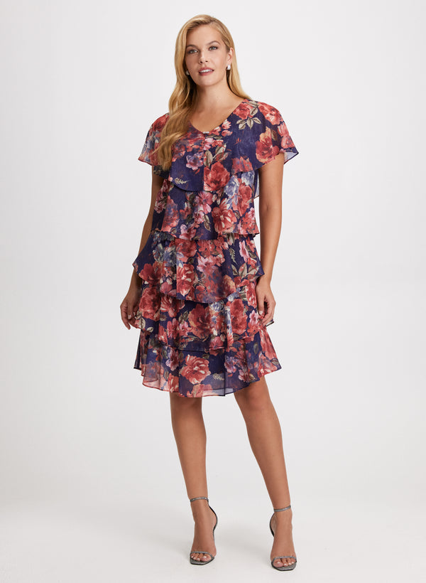 laura Tiered Floral Print Dress
