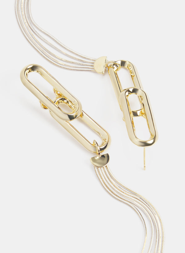 Laura Tiered Linear Chain Earrings