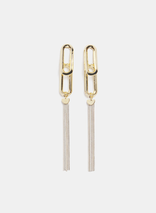 laura Tiered Linear Chain Earrings