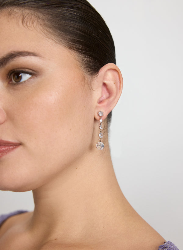 Laura Tiered Stone Earrings