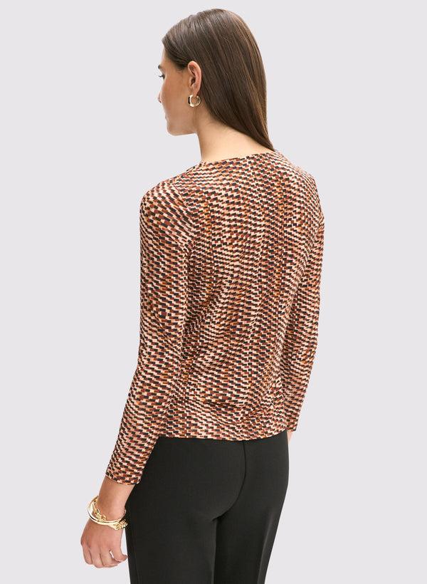 Laura Tile Print U-Ring Top