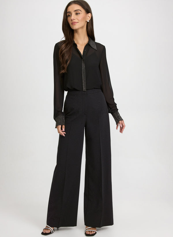 Laura Tonal Embellished Chiffon Blouse