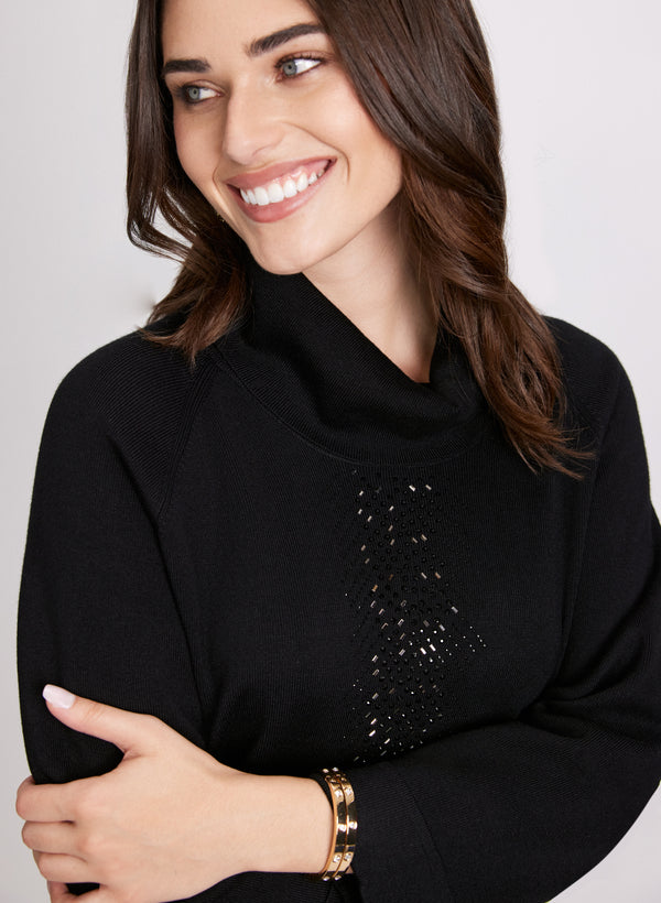 Laura Tonal Stone Embellished Sweater