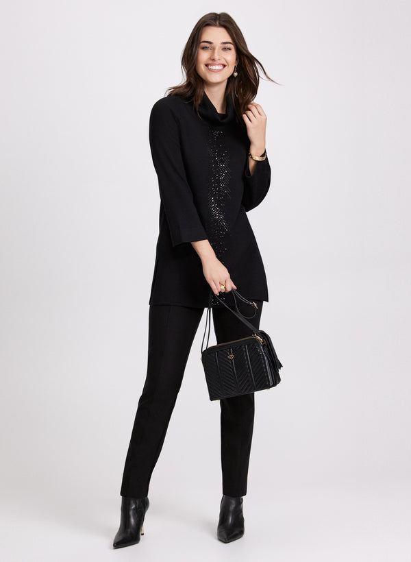 Laura Tonal Stone Embellished Sweater