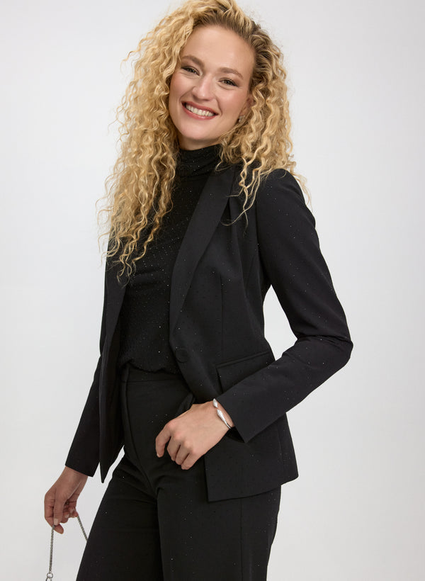 Laura Tonal Stud Embellished Blazer