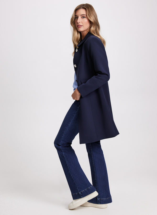 Laura Tricotine Shirt Collar Coat