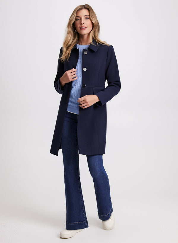Laura Tricotine Shirt Collar Coat