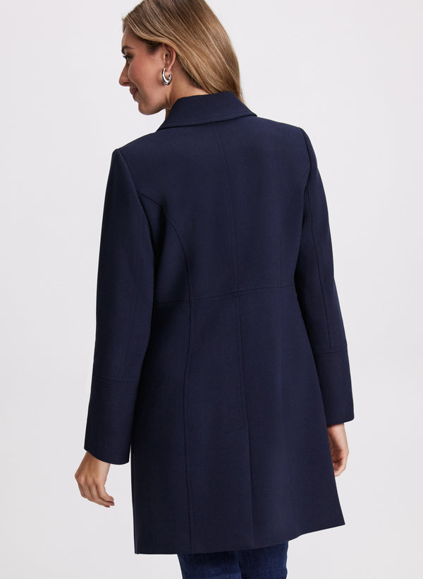 Laura Tricotine Shirt Collar Coat