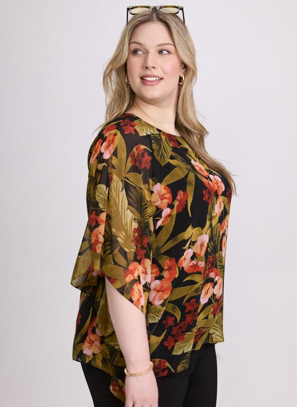Laura Tropical Print Blouse