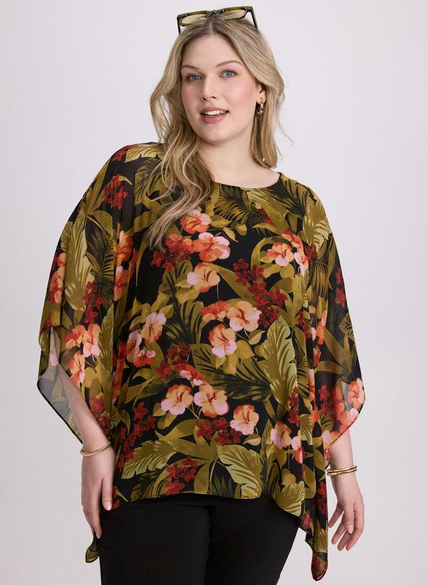 laura Tropical Print Blouse