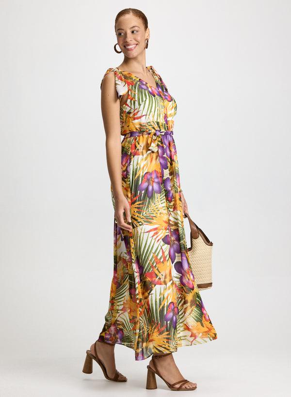 Laura Tropical Print Maxi Dress