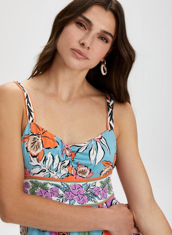 Laura Tropical Print Maxi Dress