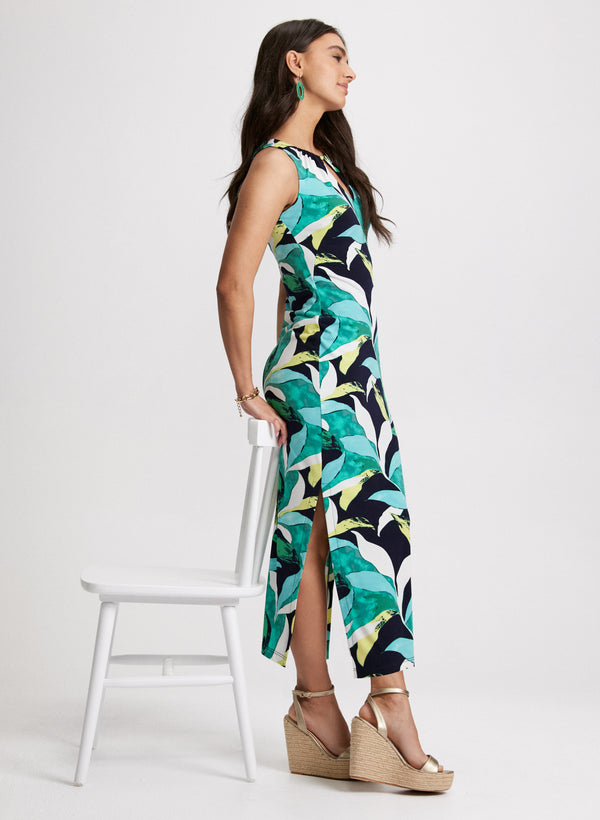 Laura Tropical Print Midi Dress