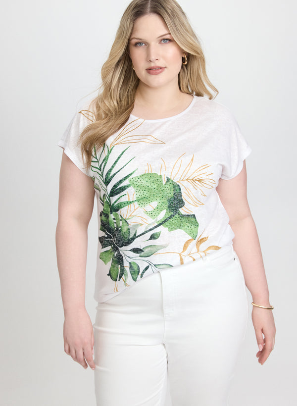 laura Tropical Print T-Shirt