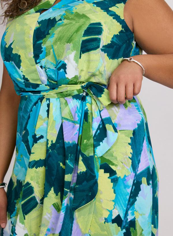 Laura Tropical Self-Tie Dress