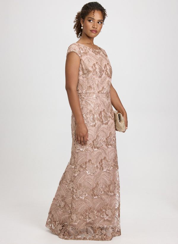 Laura Tulle Sequined Floral Dress