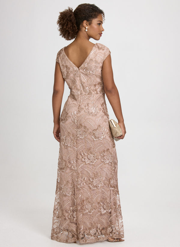 Laura Tulle Sequined Floral Dress