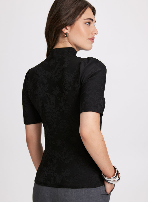 Laura Turtleneck Elbow Sleeve Top