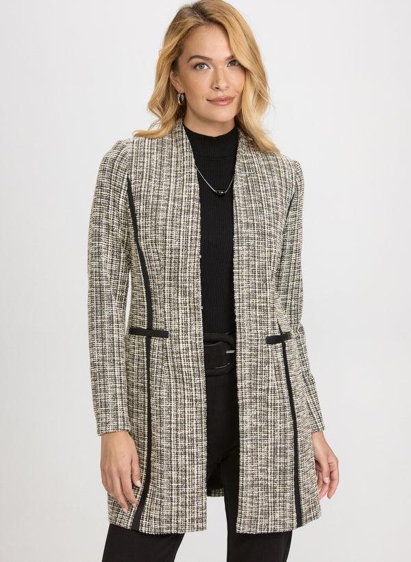 Laura Tweed Open-Front Coat