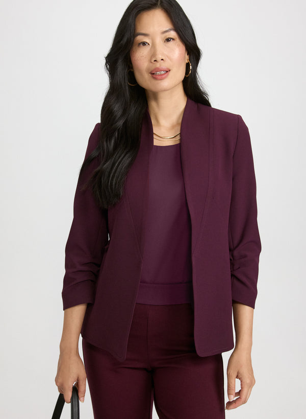 laura Twill 3/4 Sleeve Blazer