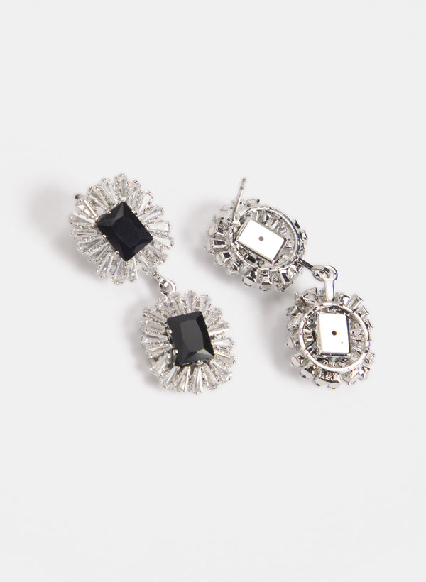 Laura Two-Tier Crystal Earrings