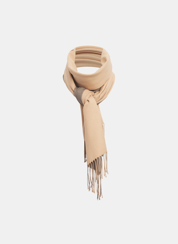 laura Two-Tone Cotton-Blend Scarf