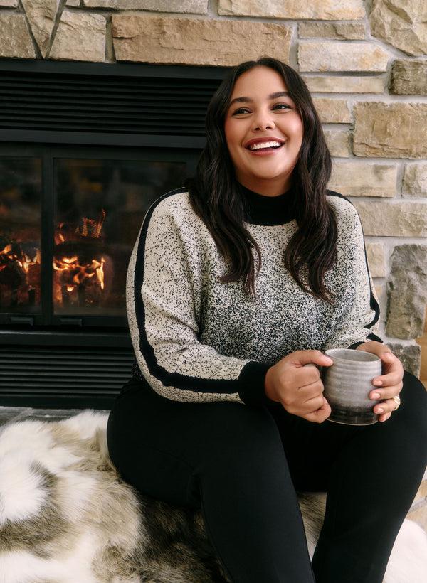 Laura Two-Tone Lurex Sweater