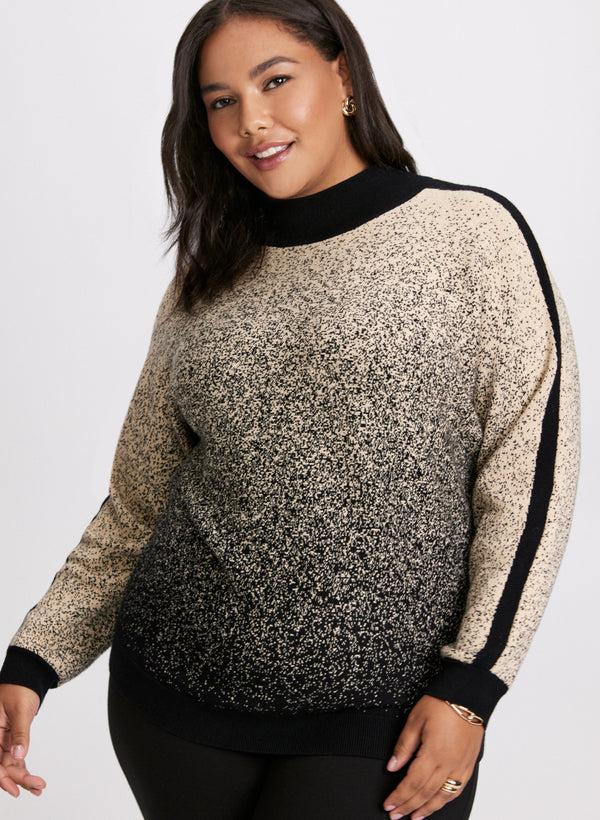 laura Two-Tone Lurex Sweater