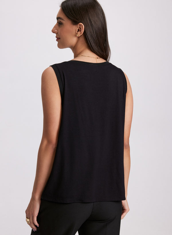 Laura Two-Tone Sleeveless Top