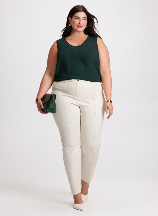 laura V-Neck Blouse & Slim Leg Pants