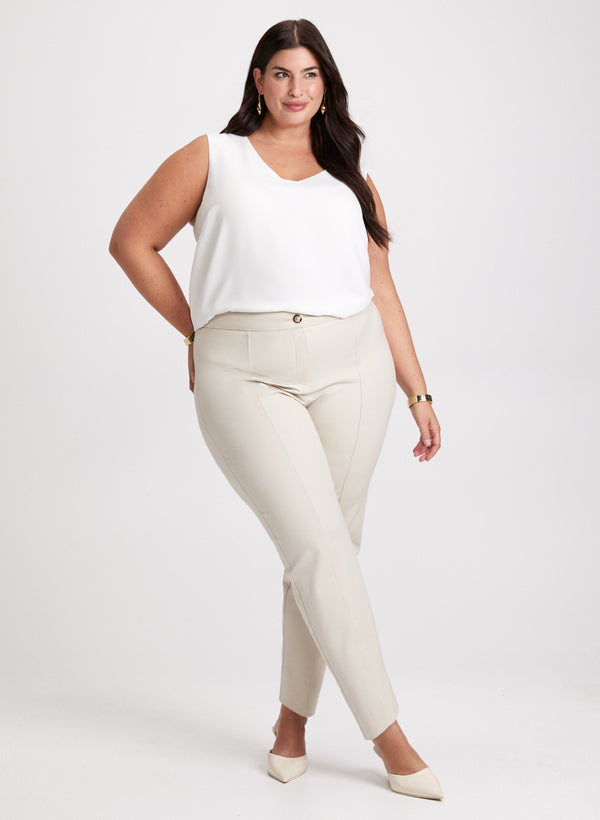 laura V-Neck Blouse & Slim Leg Pants