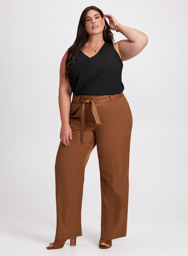 laura V-Neck Blouse & Wide Leg Pants