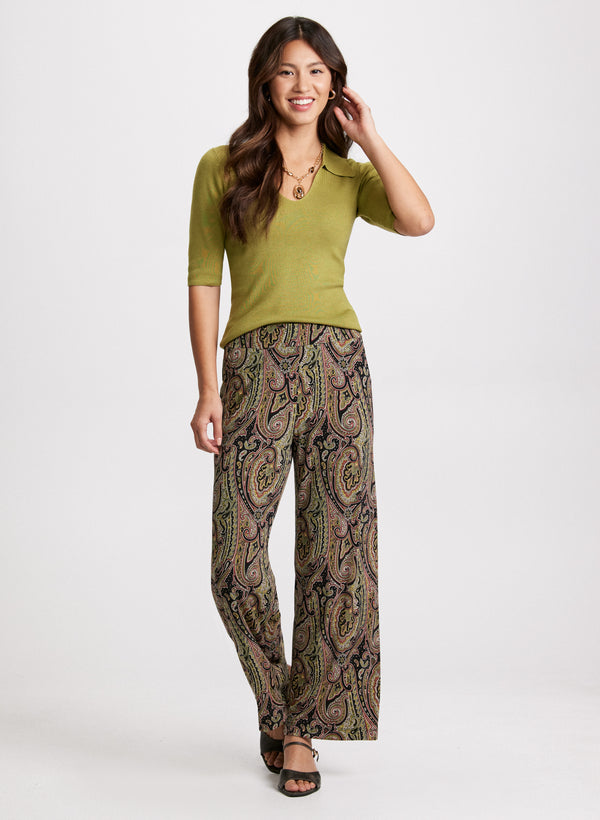 Laura V-Neck Polo Sweater