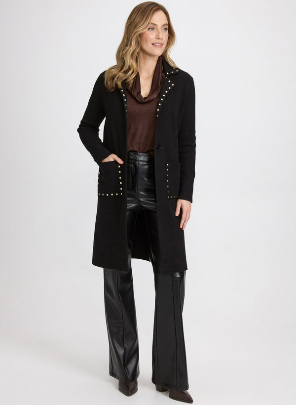 Laura Vegan Leather Flare-Leg Pants