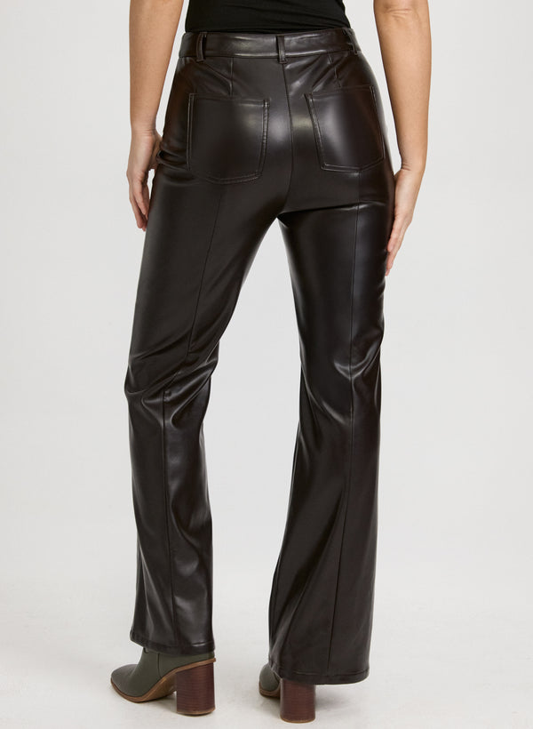 Laura Vegan Leather Flare-Leg Pants
