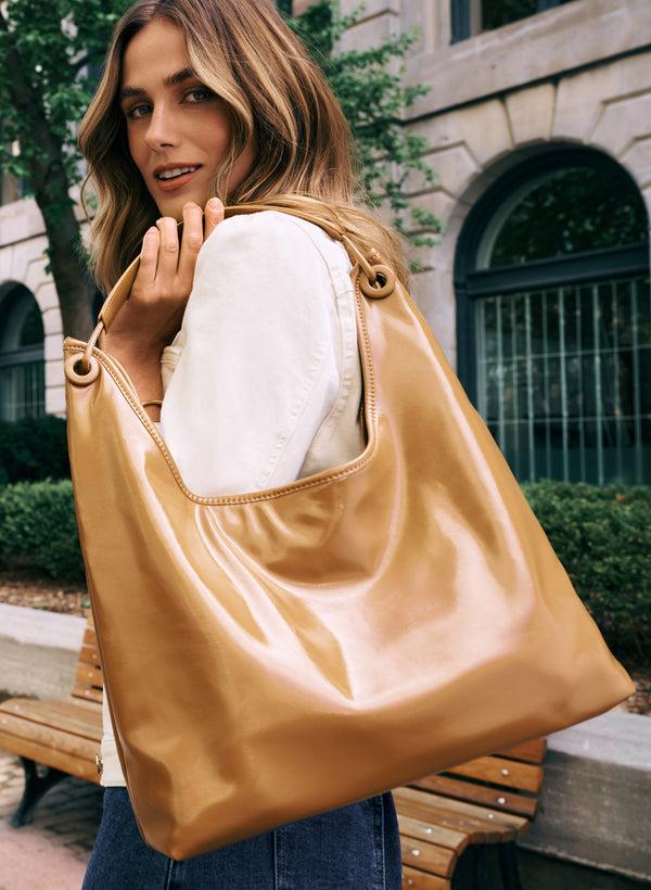 Laura Vegan Leather Handbag & Pouch Set