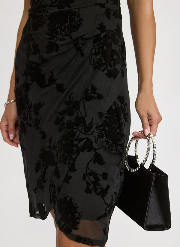 Laura Velvet Flocked Dress