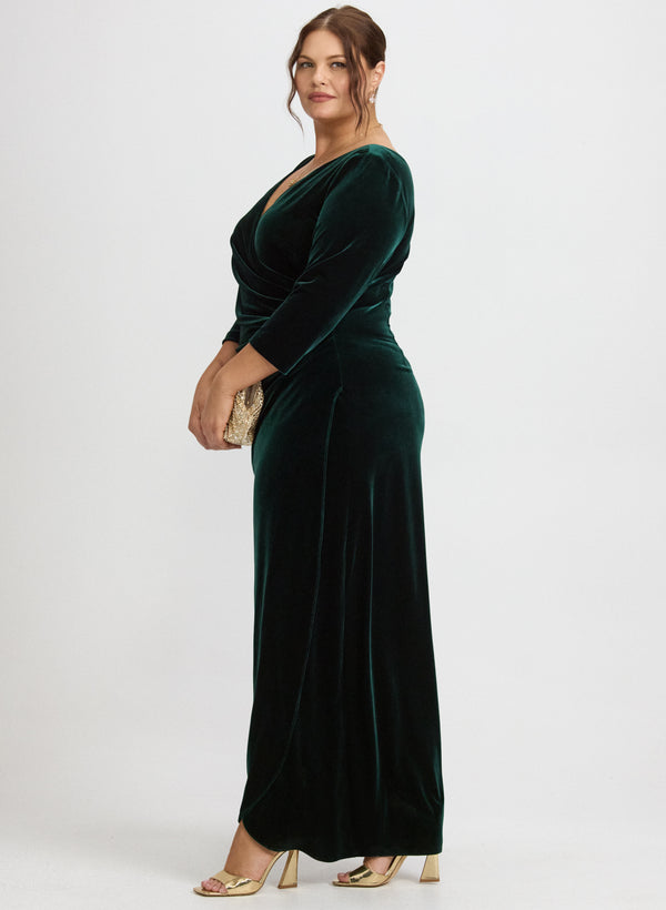 Laura Velvet Overlay Dress