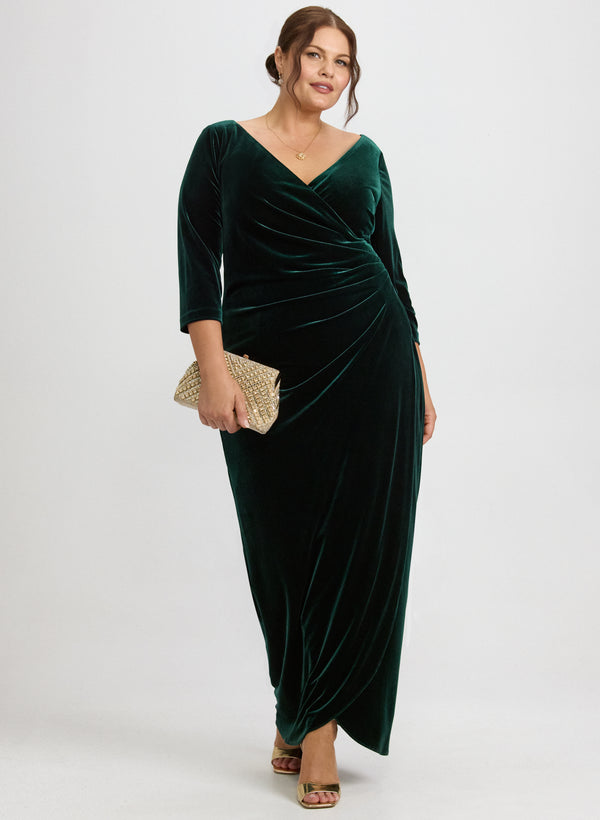 laura Velvet Overlay Dress