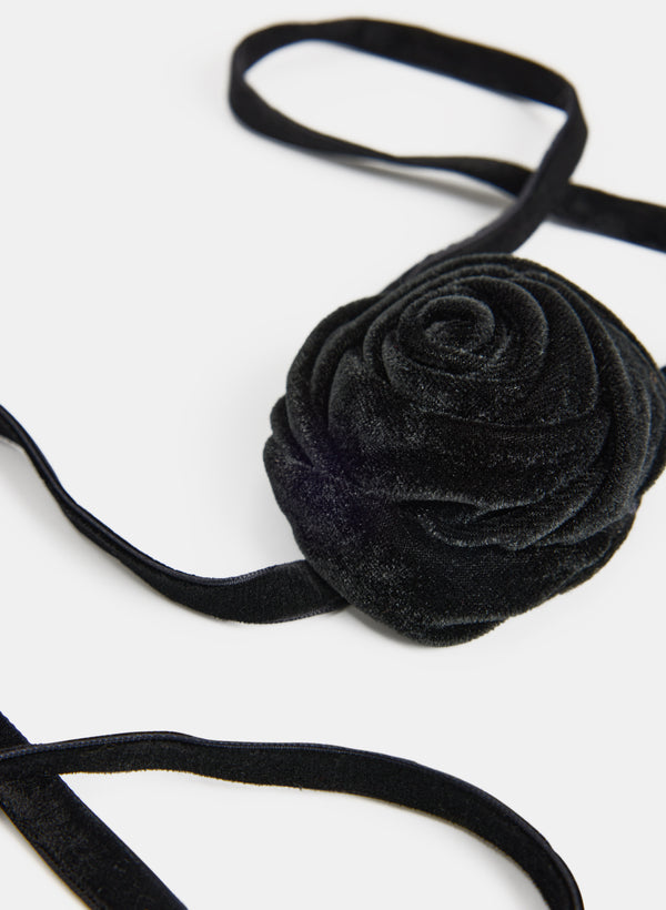 Laura Velvet Rose Choker Necklace