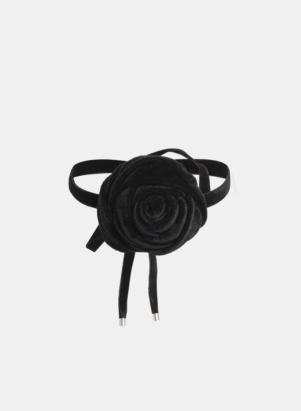 laura Velvet Rose Choker Necklace