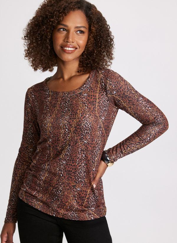 Laura Vex- Animal & Chain Print Top