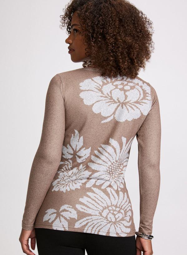 Laura Vex - Floral Placement Print Knit Top