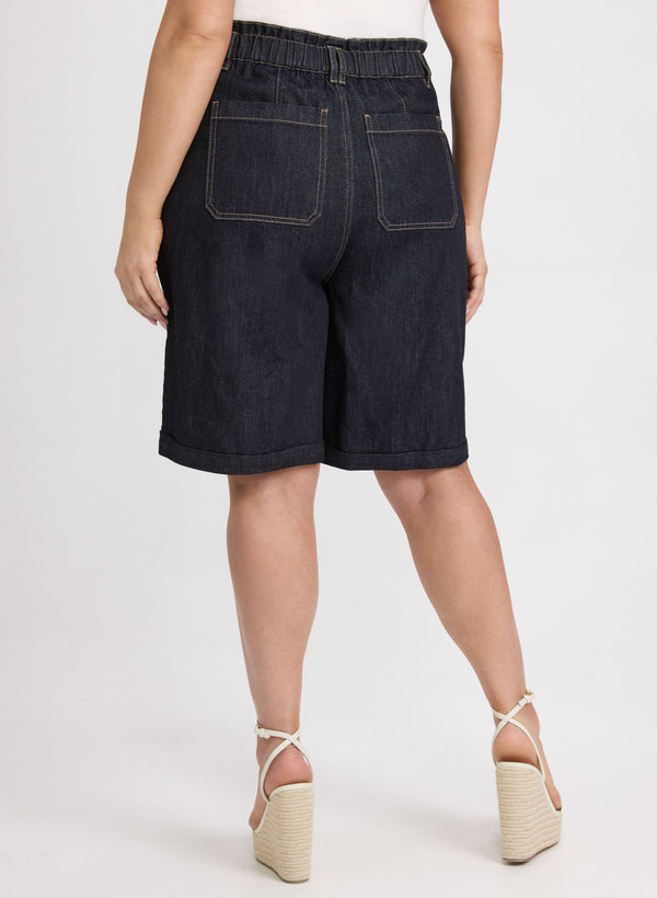 Laura Wide-Leg Jean Shorts