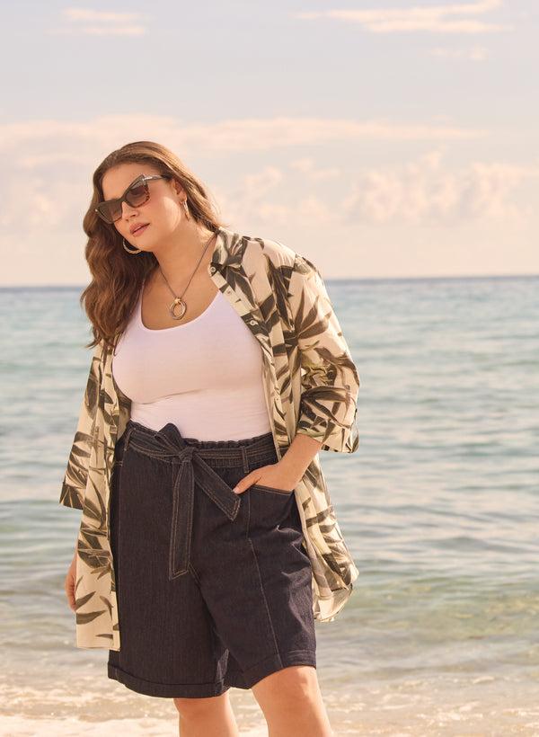 Laura Wide-Leg Jean Shorts