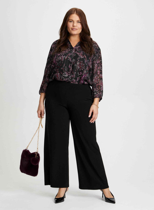 laura Wide Leg Pants & Paisley Print Top
